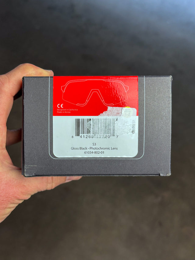 100% S3 Gloss Black - Photochromic Lens
